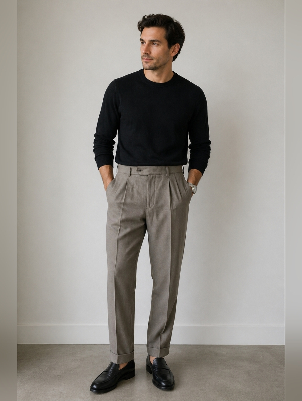 Reunion Mens Double Pleated Front Corduroy Pants Size 36W X32 NWT Brown Workwear